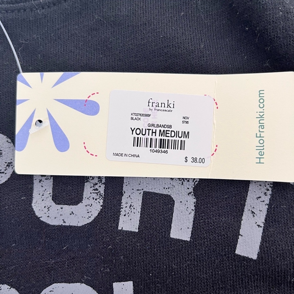 “Support local girl bands” Black Sweatshirt NWT KIDS Hello Frankie - Picture 4 of 4
